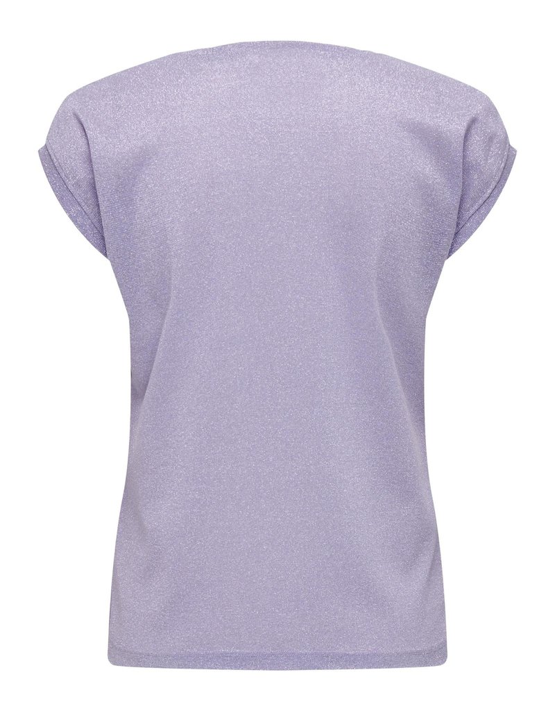 Only T shirt lurex SILVERY Only PURPLE ROSE (NOOS)