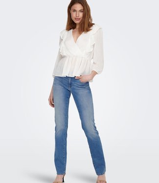 ONLY Broek Jeans ALICIA STRAIGHT Only Dames  (NOOS) MEDIUM BLUE