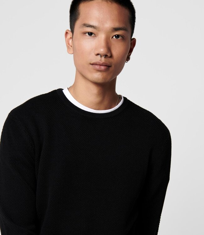 ONLY & SONS Pull PANTER KNIT Only & Sons (NOOS) BLACK