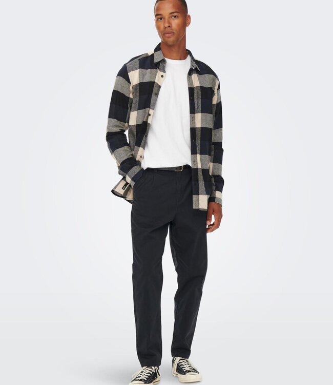 ONLY & SONS Hemd GUDMUND CHECK Only & Sons (NOOS) DARK NAVY