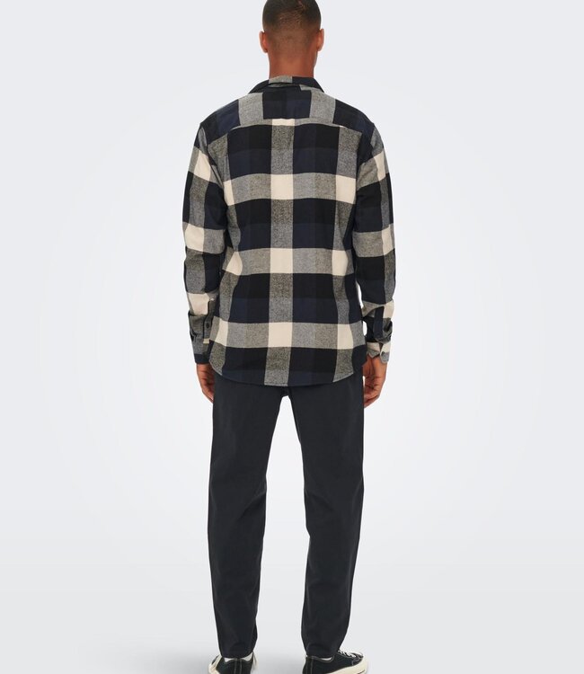 ONLY & SONS Hemd GUDMUND CHECK Only & Sons (NOOS) DARK NAVY