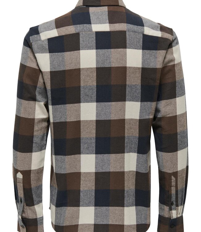 ONLY & SONS Hemd GUDMUND CHECK Only & Sons (NOOS) HOT FUDGE