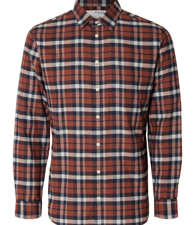 SELECTED HOMME Hemd SLIMOWEN Selected Hommes (NOOS) BURNT HENNA CHECKS