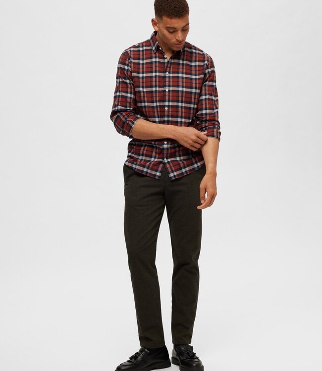 SELECTED HOMME Hemd SLIMOWEN Selected Hommes (NOOS) BURNT HENNA CHECKS