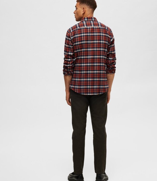 SELECTED HOMME Hemd SLIMOWEN Selected Hommes (NOOS) BURNT HENNA CHECKS