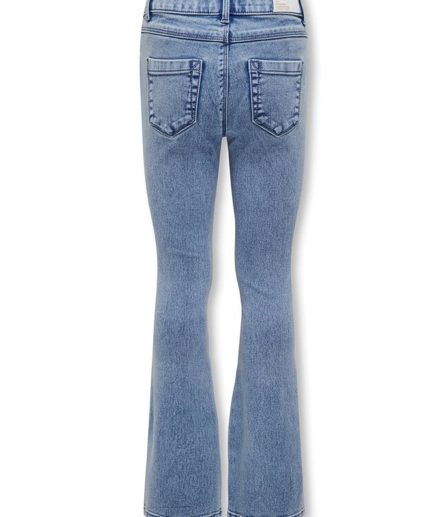 ONLY KIDS MEISJES Broek Jeans ROYAL BUTTON FLARED Only Kids Girls SPECIAL BRIGHT BLUE DENIM
