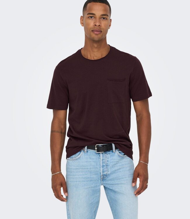 ONLY & SONS T-Shirt ROY Only & Sons (NOOS) FUDGE