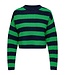 ONLY Pull MALAVI CROPPED Only WIDE GREEN STRIPES