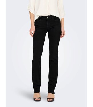 ONLY Broek Jeans ALICIA STRAIGHT Only Dames (NOOS) WASHED BLACK