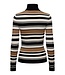 ONLY T-Shirt KAROL ROLLNECK Only (NOOS) BLACK STRIPE WHITECAP