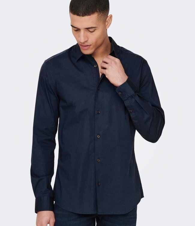 ONLY & SONS Hemd ANDY SLIM Only & Sons (NOOS) DARK NAVY