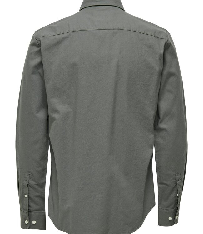 ONLY & SONS Hemd NEIL OXFORD Only & Sons (NOOS) CASTOR GRAY