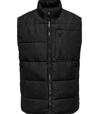 ONLY & SONS Vest/Bodywarmer JAKE QUILTED Only & Sons  BLACK