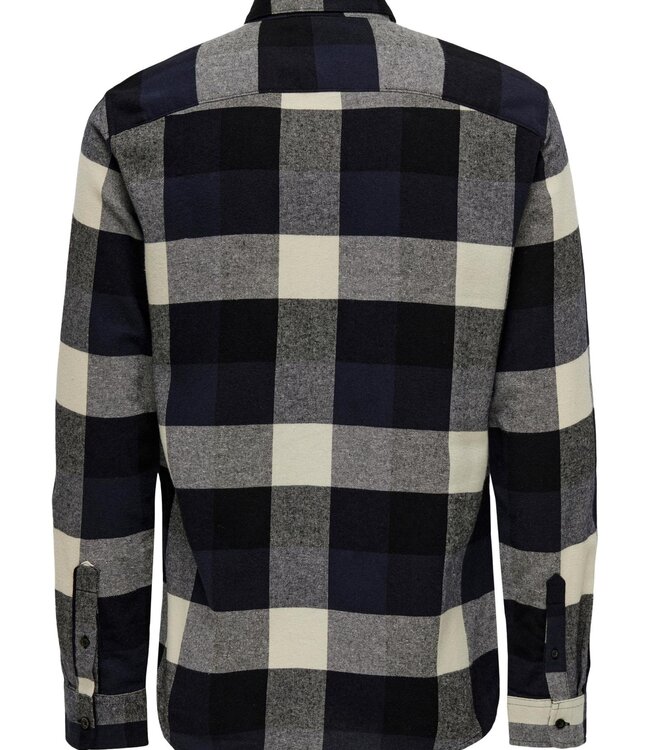 ONLY & SONS Hemd GUDMUND CHECK Only & Sons (NOOS) DARK NAVY