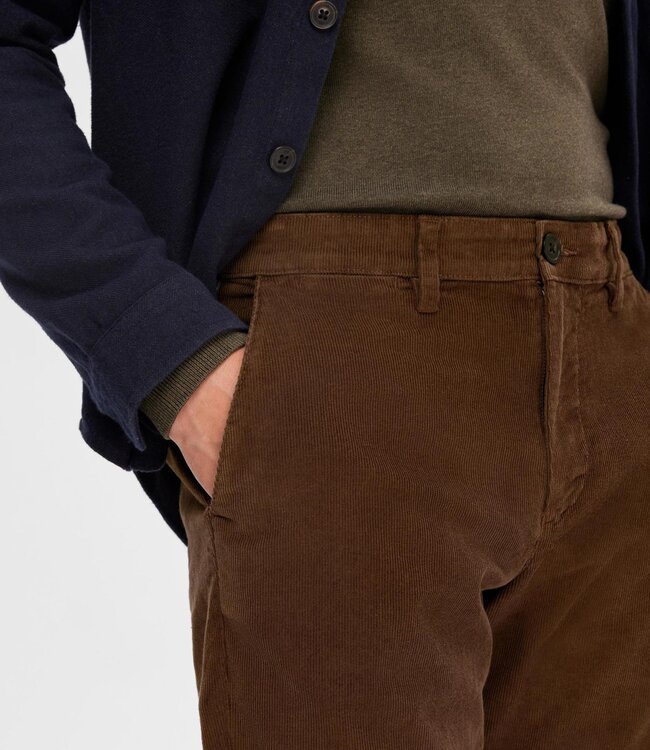 SELECTED HOMME Broek STRAIGHT-MILES Selected Homme (NOOS) DARK EARTH