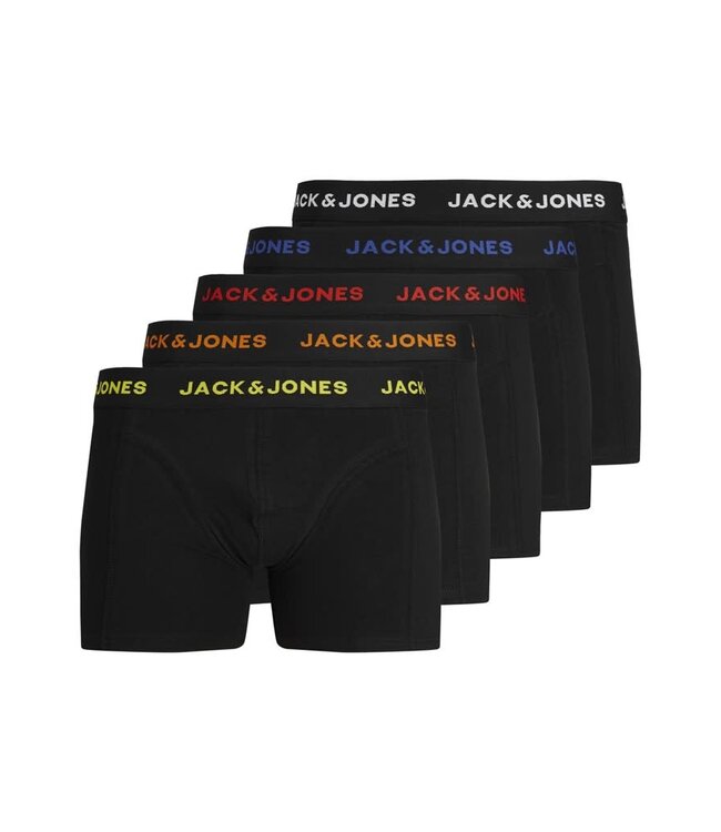 JACK & JONES KIDS Boxer FRIDAY TRUNKS 5 PACK Jack & Jones BLACK