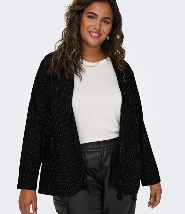 ONLY CARMAKOMA Blazer LISA Carmakoma BLACK SILVER GLITTER
