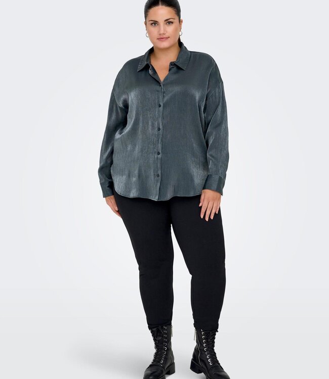 ONLY CARMAKOMA Blouse LINDA Carmakoma BLACK SILVER LUREX