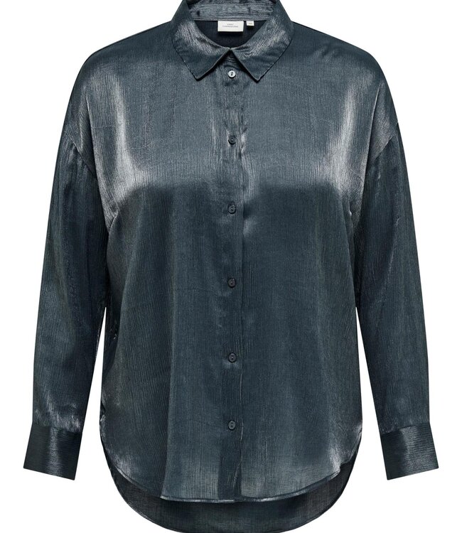 ONLY CARMAKOMA Blouse LINDA Carmakoma BLACK SILVER LUREX