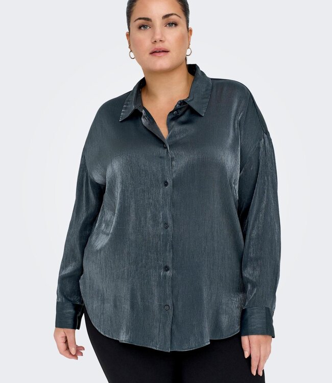 ONLY CARMAKOMA Blouse LINDA Carmakoma BLACK SILVER LUREX