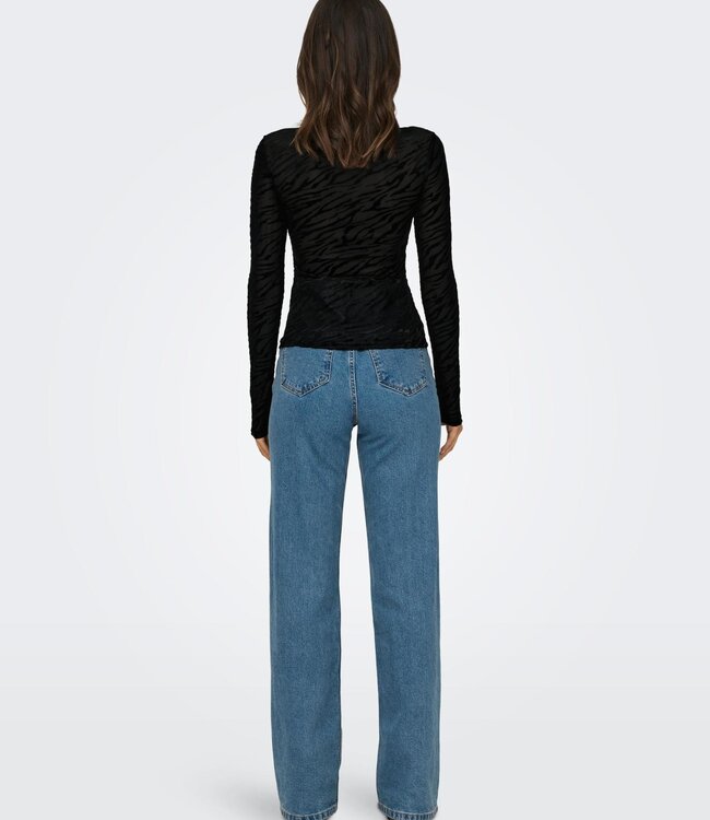 ONLY T-Shirt NORA MESH Only Dames ZEBRA BLACK