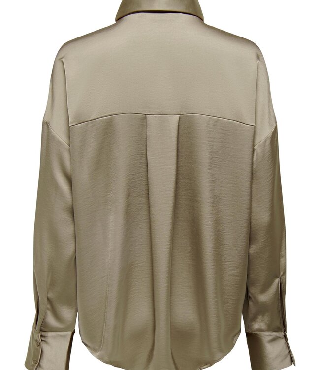 ONLY Hemdje MARTA OVERSIZE SATIN  Only WEATHERED TEAK