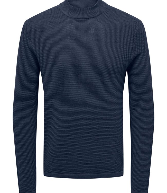 ONLY & SONS Pull PANTER MOCK Only & Sons DRESS BLUES