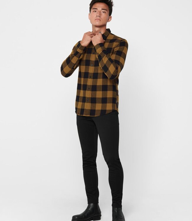 ONLY & SONS Hemd GUDMUND CHECK Only & Sons (NOOS) MONKS ROBE