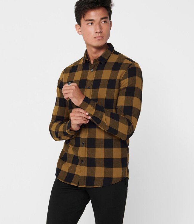 ONLY & SONS Hemd GUDMUND CHECK Only & Sons (NOOS) MONKS ROBE