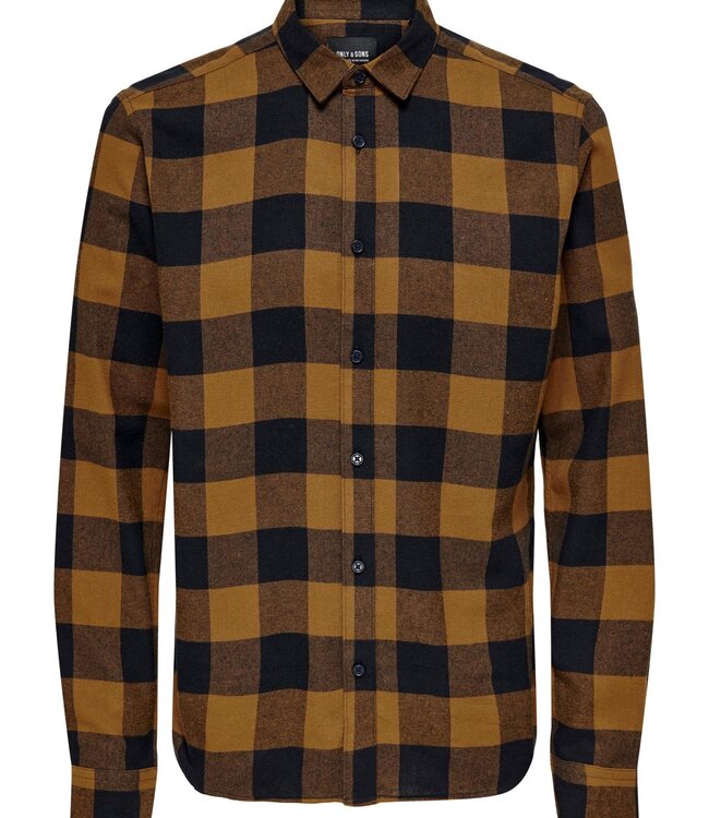 ONLY & SONS Hemd GUDMUND CHECK Only & Sons (NOOS) MONKS ROBE