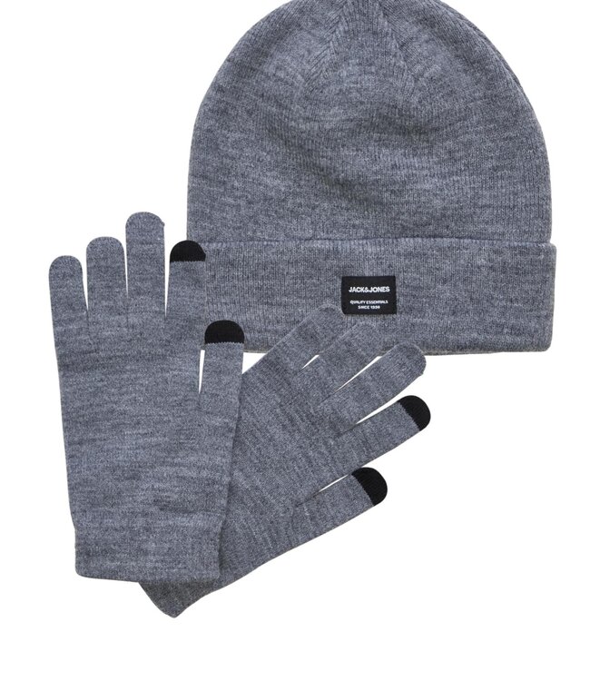 JACK & JONES KIDS Muts en Handschoen GIFTBOX Jack & Jones GREY MELANGE