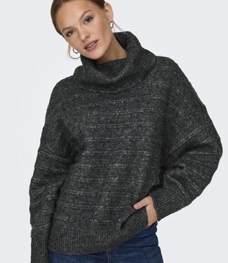 Pull CELINA ROLLNECK Only Dames DARK GREY MELANGE