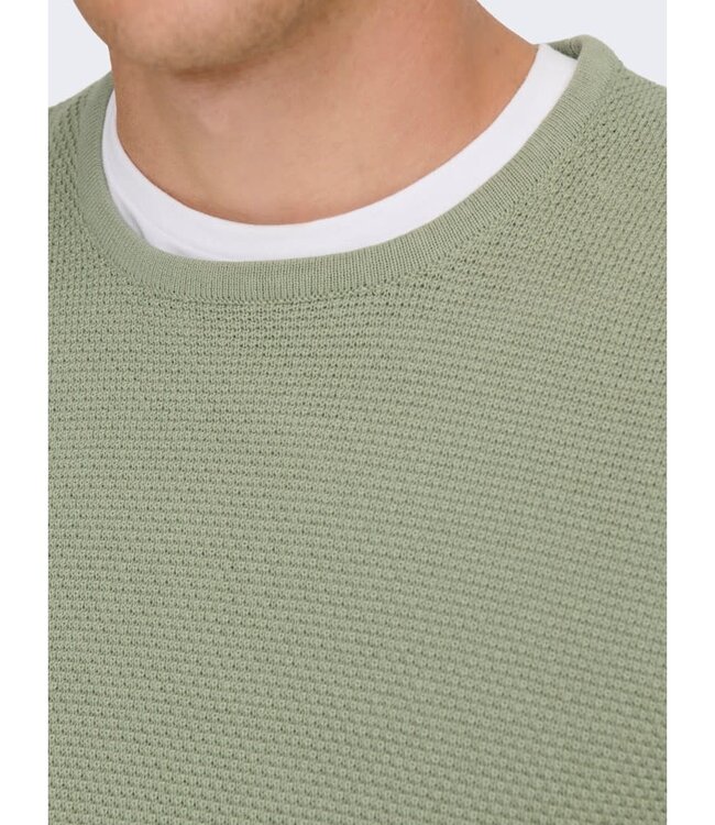 ONLY & SONS Pull PANTER RONDE HALS  Only & Sons  SEAGRASS