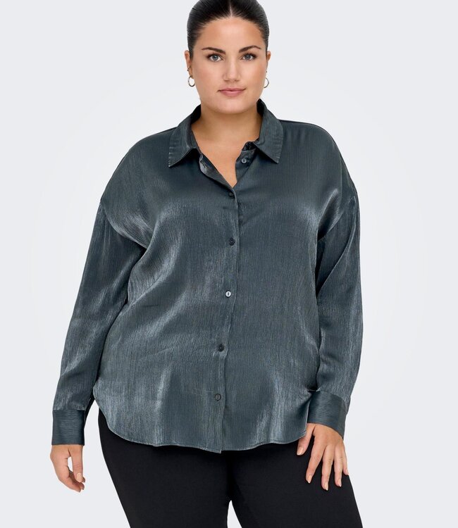 ONLY CARMAKOMA Blouse LINDA Carmakoma BLACK SILVER LUREX