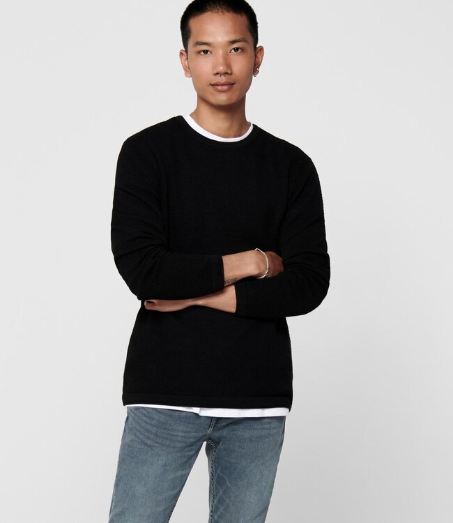 ONLY & SONS Pull PANTER KNIT Only & Sons (NOOS) BLACK