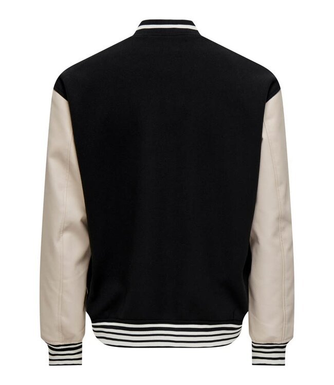 ONLY & SONS Jas bomber QUINN only & sons BLACK SILVER LINING