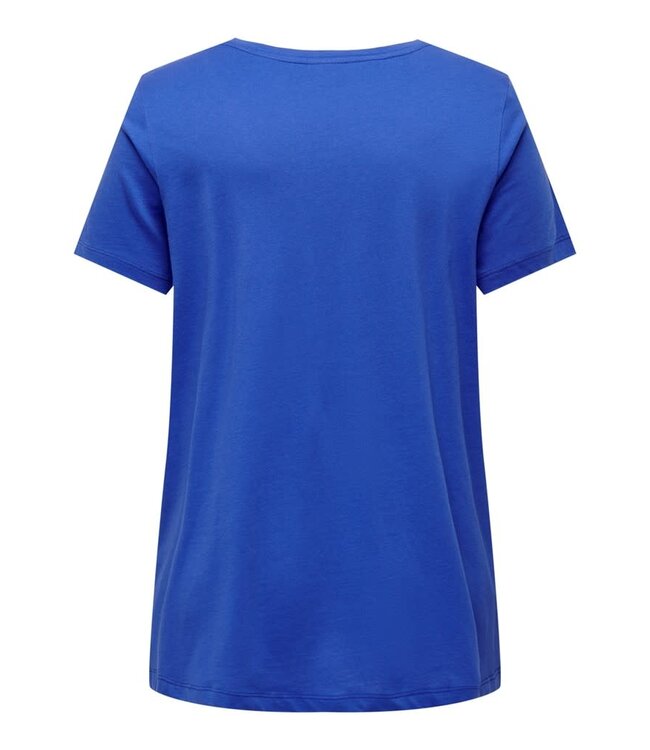ONLY CARMAKOMA T-shirt V-NECK BONNIE Carmakoma DAZZLING BLUE