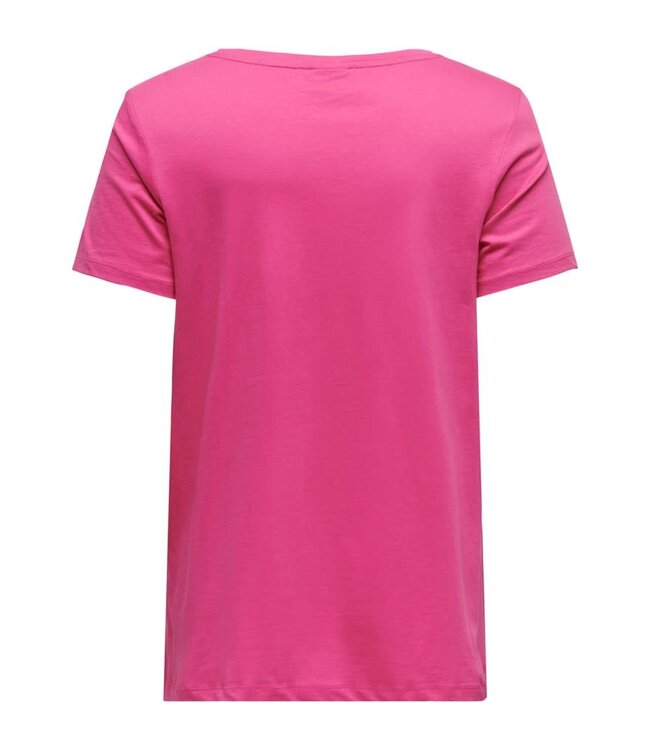 ONLY CARMAKOMA T-shirt V-NECK BONNIE Carmakoma FLAME SCARLET