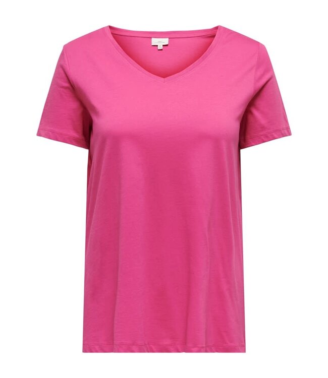 CARMAKOMA T-shirt V-NECK BONNIE Carmakoma FLAME SCARLET