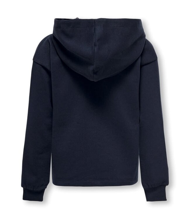 ONLY KIDS MEISJES Hoodie WENDY GLITTER LOGO Only Kids Girls NIGHT SKY SILVER GLITTER