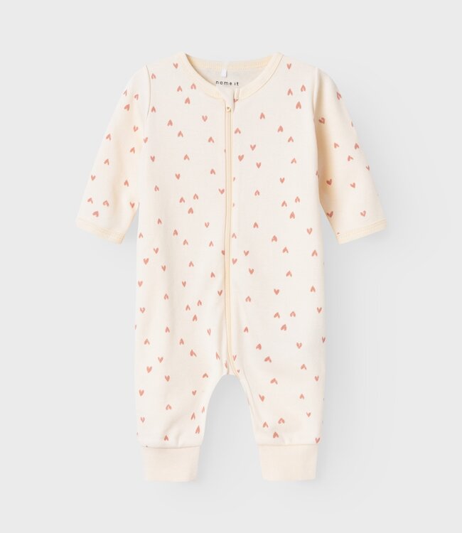 NAME-IT Pyama HEARTS NAME-IT BABY BUTERCREAM  (NOOS) Girls