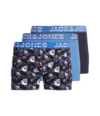 JACK & JONES KIDS Boxer CHAVANA TRUNKS 3 PACK Jack & Jones NAVY BLAZER FRENCH BLUE