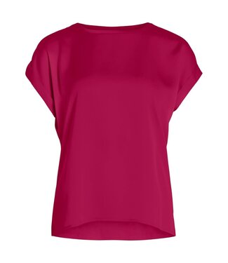 VILA T-Shirt ELLETTE SATIN Vila (NOOS) CERISE