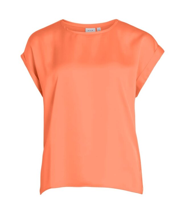 VILA T-Shirt ELLETTE SATIN Vila (NOOS) SHELL CORAL