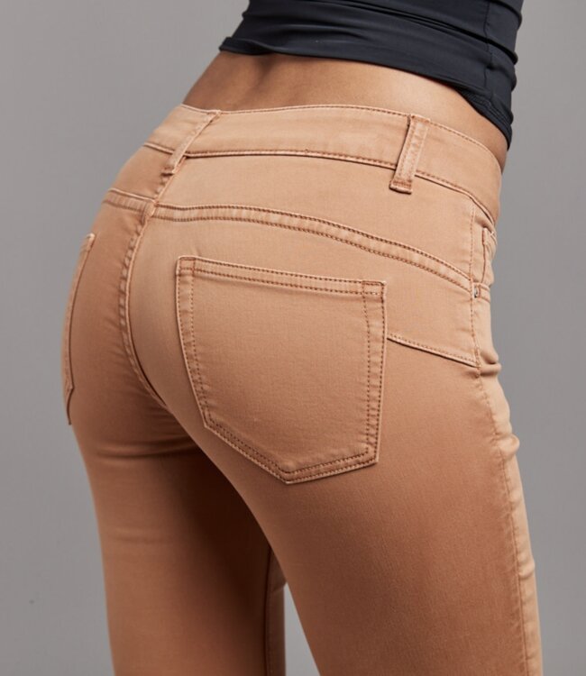 TOXIK3 Broek Toxik3 Skinny Hoge Tai PEACH