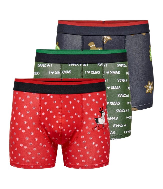 ONLY & SONS Boxer X-MAS  3 PACK Only & Sons ADRENALINE RUSH