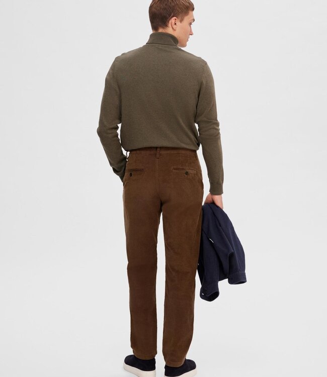 SELECTED HOMME Broek STRAIGHT-MILES Selected Homme (NOOS) DARK EARTH