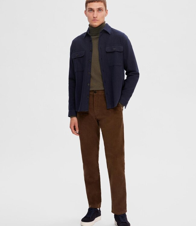 SELECTED HOMME Broek STRAIGHT-MILES Selected Homme (NOOS) DARK EARTH