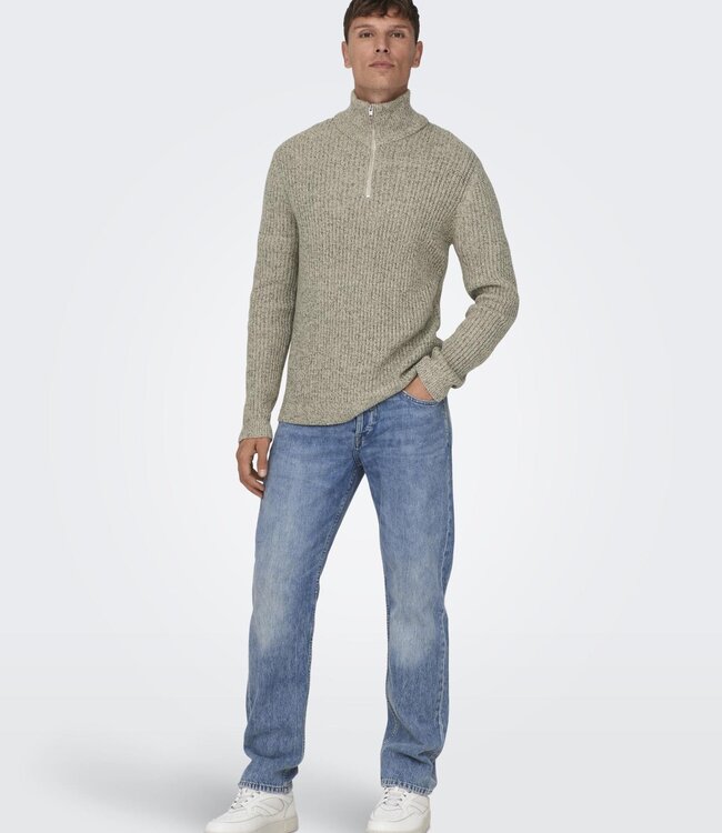 ONLY & SONS Pull MALAKI HIGH NECK Only & Sons SILVER LINING