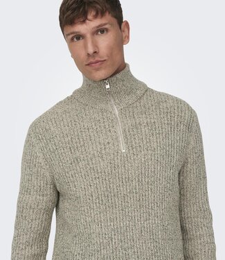 ONLY & SONS Pull MALAKI HIGH NECK Only & Sons SILVER LINING